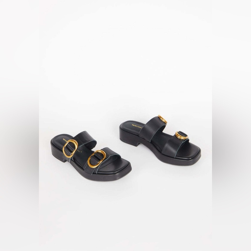 Intentionally Blank Orion Leather Slide Sandal - Picture 5 of 10